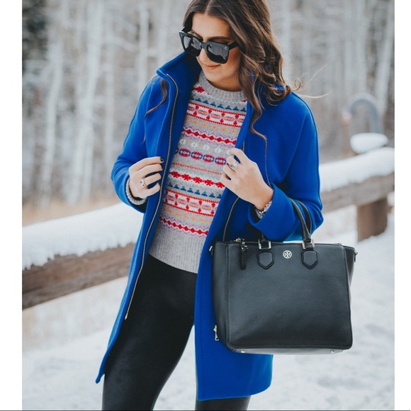 J. Crew Jackets & Blazers - J Crew Stadium Cobalt Cocoon Coat Deep Violet Blue